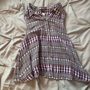 Free people plaid tank top